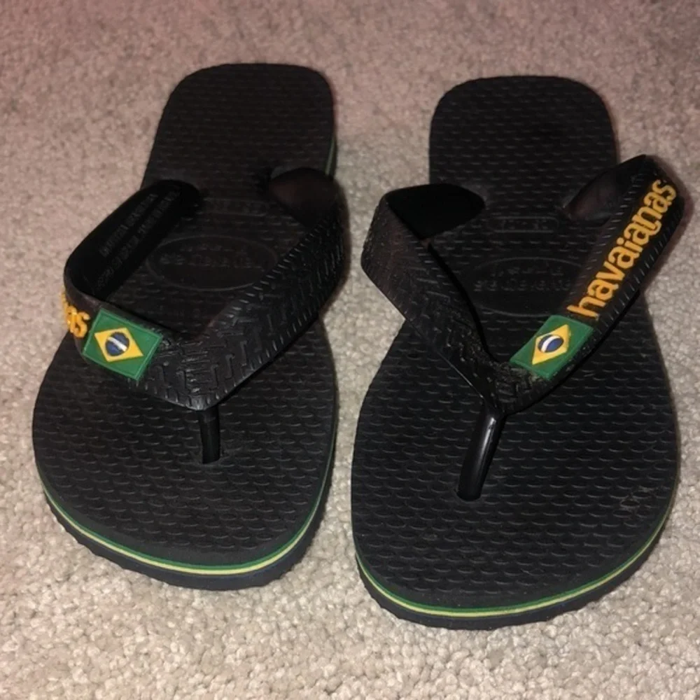 Havaianas Kids 25-26 Black‎ Flip Flops